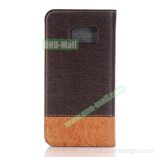China Market Leather Flip Cover for Samsung Galaxy S7 Phone Case